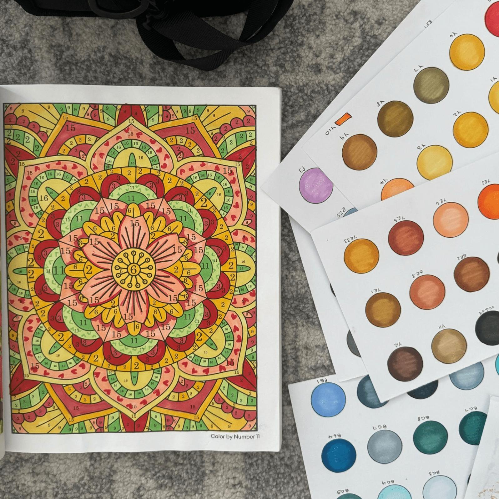Color by Number Coloring Book for Adults - 75 Beautiful Images Including Flowers, Animals, Mandalas, Nature, Landscapes & More by Premium Press