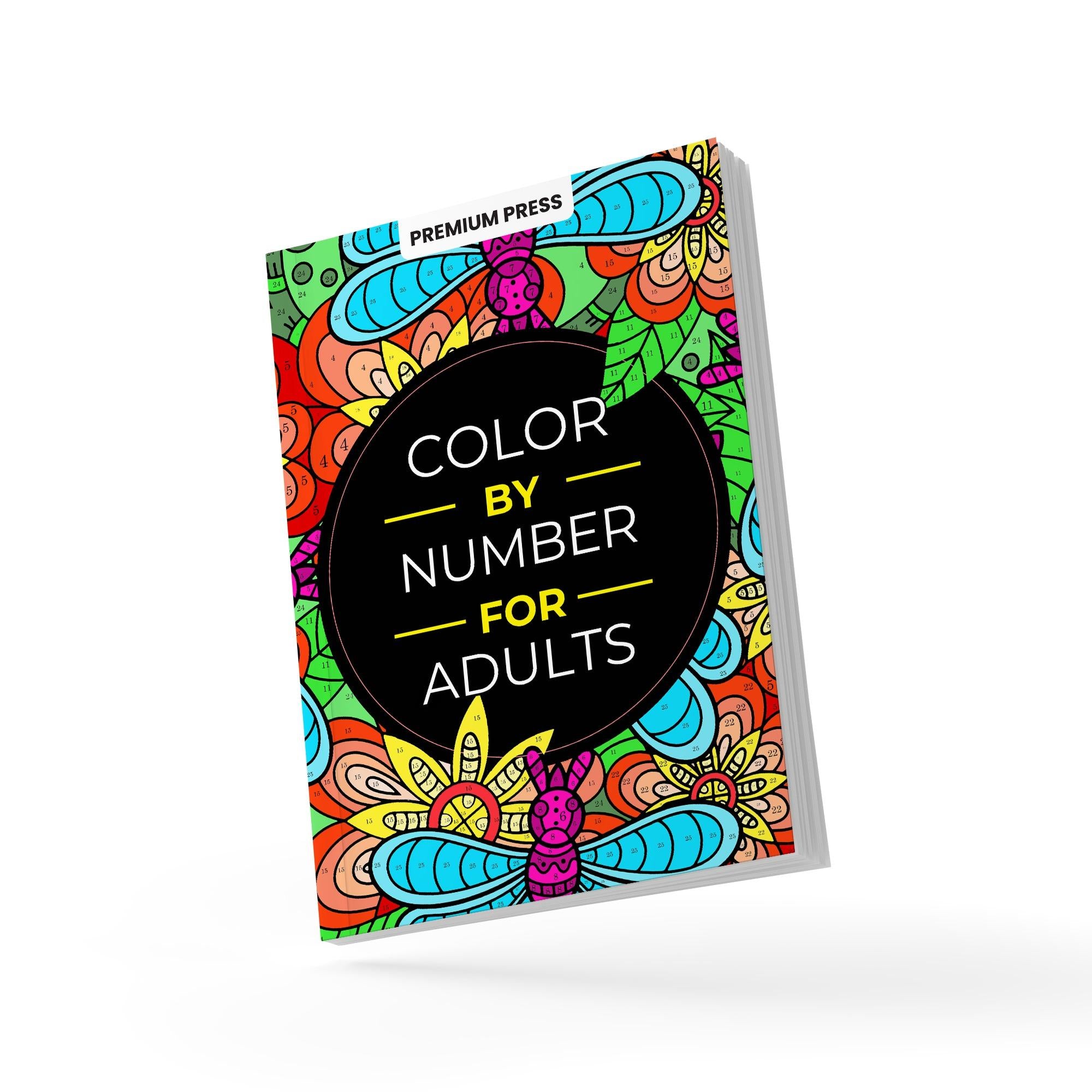 Color by Number Coloring Book for Adults - 75 Beautiful Images Including Flowers, Animals, Mandalas, Nature, Landscapes & More by Premium Press